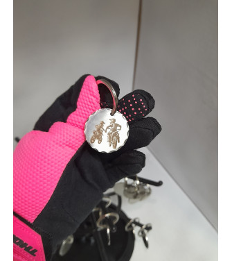 Motoros apa fia kulcstartó