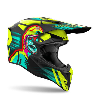 Airoh Wraaap Cyber Yellow cross sisak